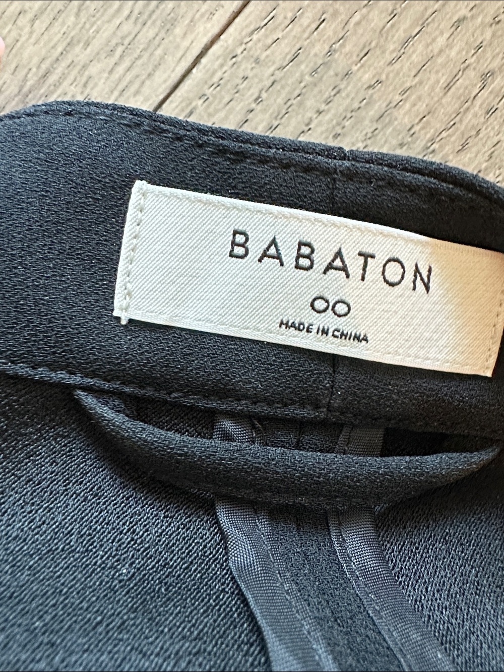 Aritzia Black Draped Open-Front Blazer 00 - Picture 3 of 5